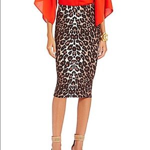 Gianni Bini Bethany leopard pointe pencil skirt